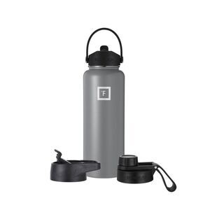 IRON FLASK -  40oz Stainless Steel Wide Mouth Water B Black